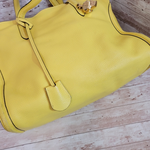 Alexander McQueen Skull Padlock yellow Tote - Picture 13 of 16